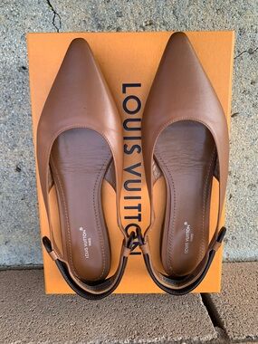 Louis Vuitton Legacy Slingback Ballerina in Cognac